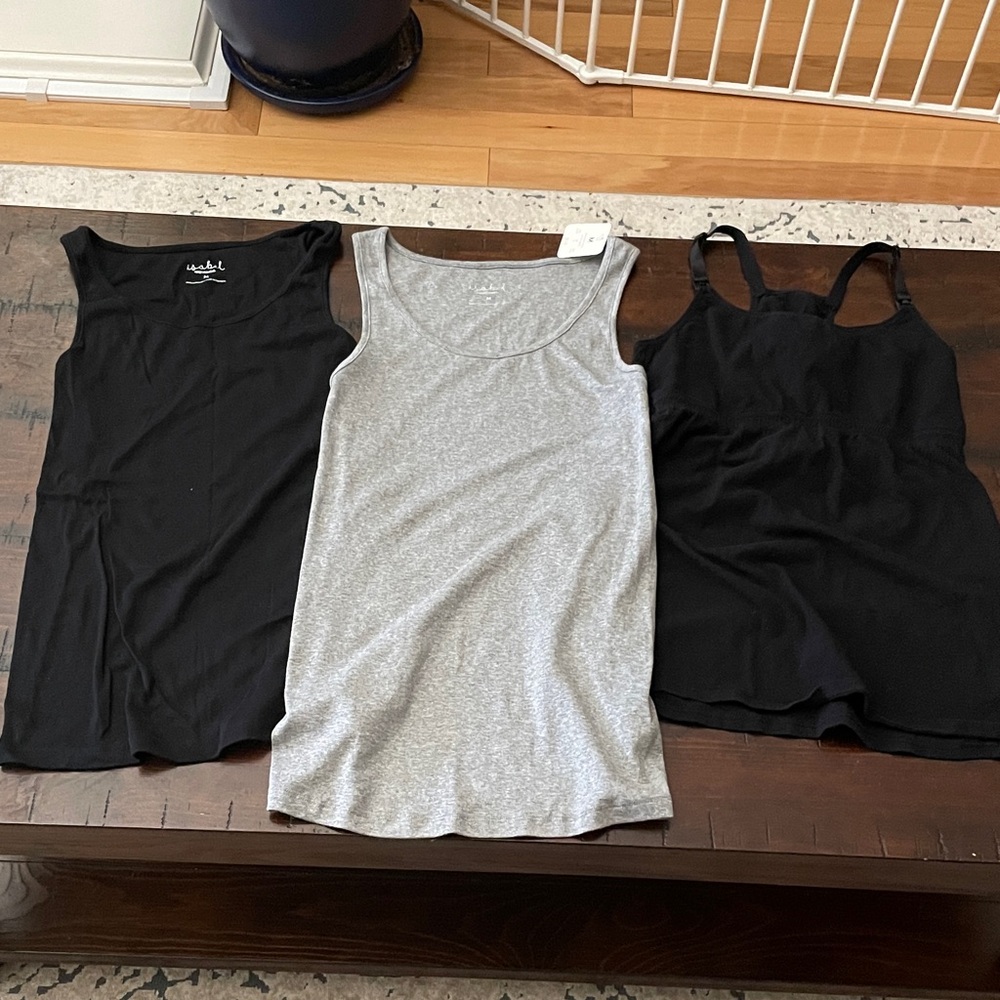 Lot of 3 maternity tanks size medium